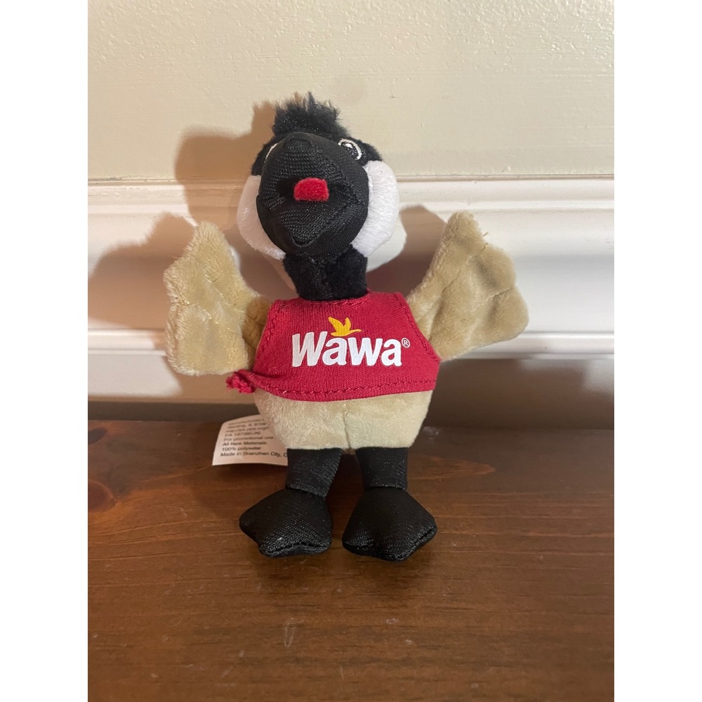 Wawa Wally the Goose Plush Mascot Stuffed Animal Red Logo Shirt 6 Inch